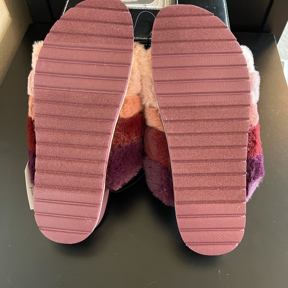 FUZZY FAUX FUR SLIDES SANDALS SLIPPERS SZ 8 NWT - Picture 5 of 6